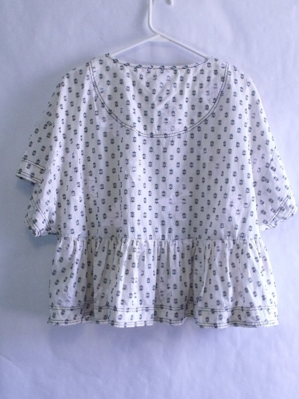 Pilcro Clip Dot Pullover Babydoll Top - Picture 5 of 6